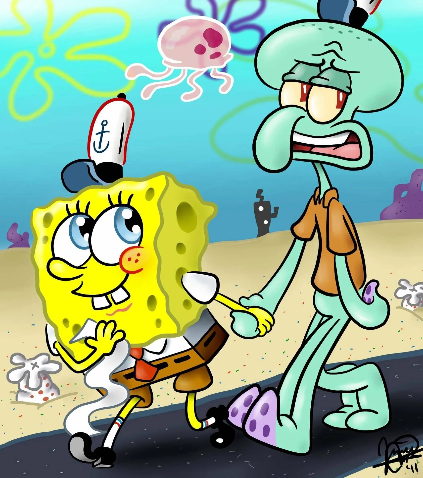 Spongebob squidward. Спанч Боб и Сквидвард. Губка Боб квадратные штаны Сквидвард. Спанч Боб Сквидград. Сквидвард Сквидвард Патрик Патрик.