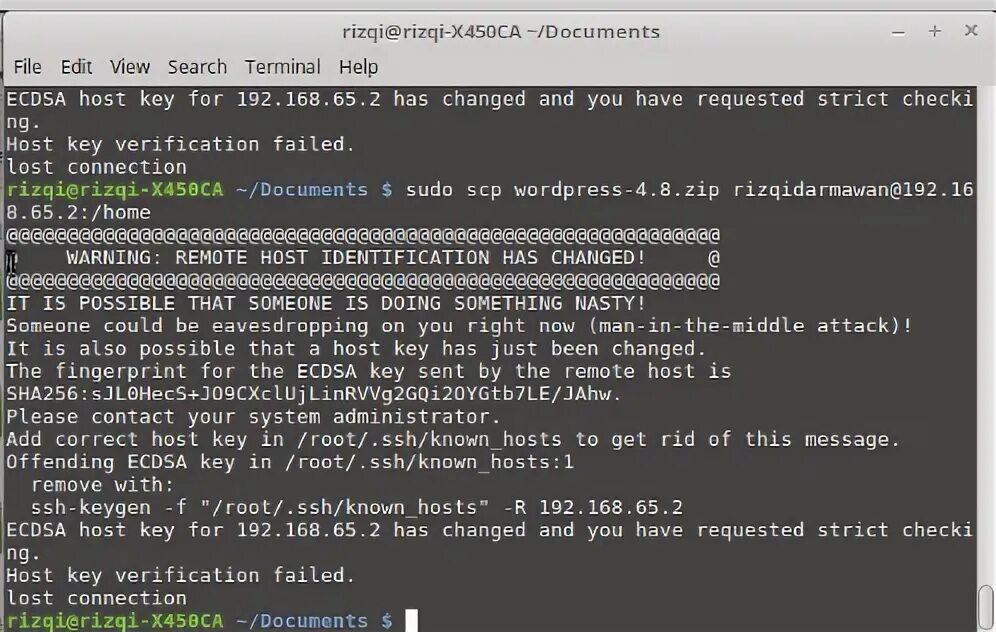 Ssh known hosts