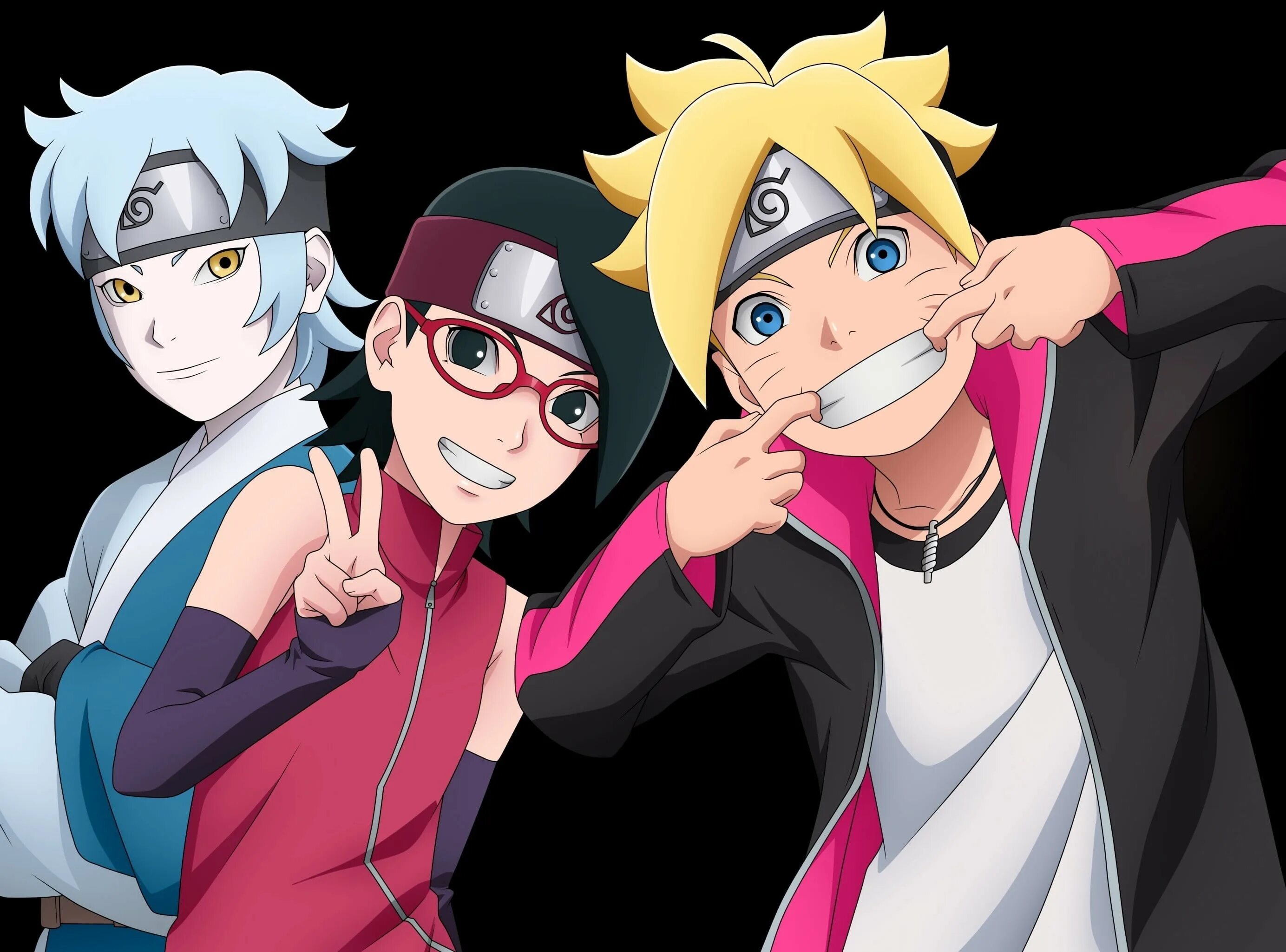 Boruto adventures. Наруто в Боруто. Новая команда 7 Боруто. Боруто Сарада и Мицуки. Команда 7 Боруто Сарада Мицуки.