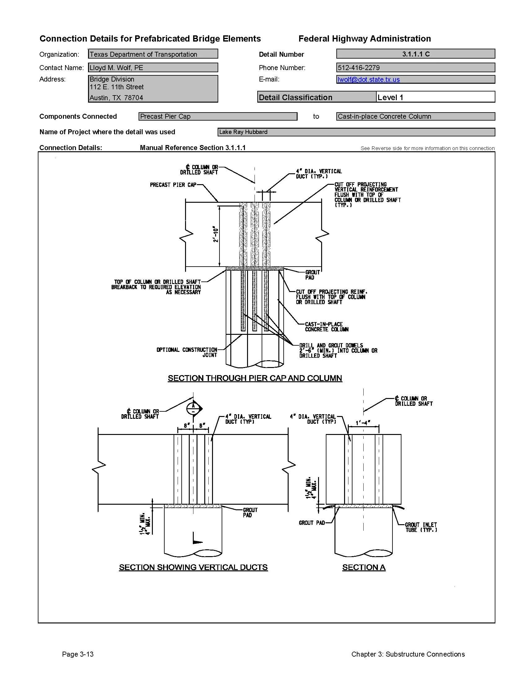 Connection details. Precast Concrete to Steel connections. Precast column connect. Precast Concrete method Statement pdf.. Rigging for prefabricated column.