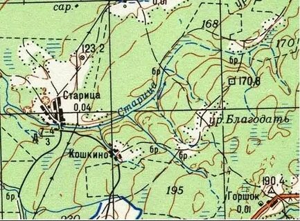 Старица на карте