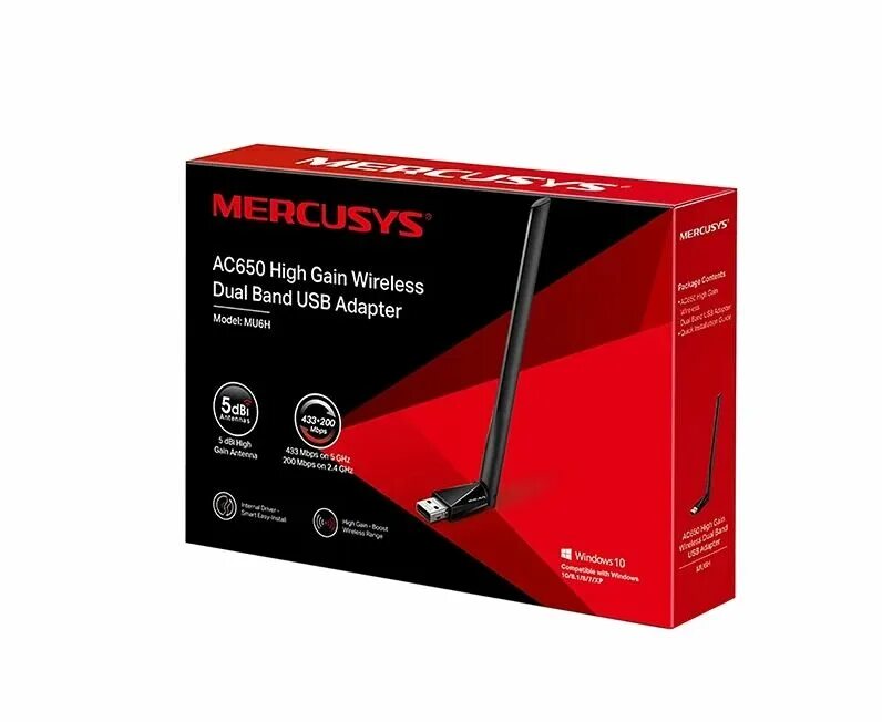 Адаптер беспроводной Mercusys mu6h USB ac650. Адаптер WIFI Mercusys mu6h. Mercusys mu6h ac650 двухдиапазонный Wi-Fi USB адаптер высокого усиления. Mercusys Wireless USB Adapter mu6h.