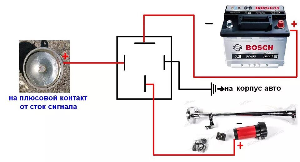 Реле сигнала демио. Схема подключения пневмо гудка через реле. Схема подключения сигнала через реле на отдельную кнопку. Схема подключения пневмогудка на машину. Схема подключения реле сигнала ваз.