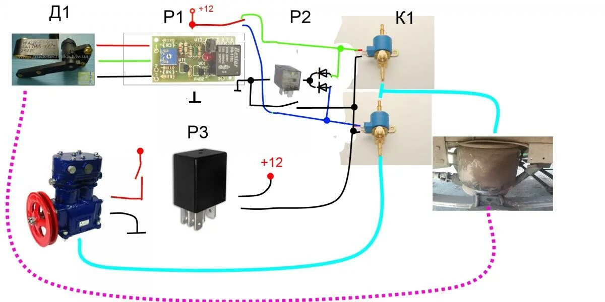 Подключение пневмо. Схема подключения пневмоподвески 2 контура. Подключения реле пневмоподвески. Схема подключение пневмоподвески acuuair. Подключение пневмоподвески универсальной.