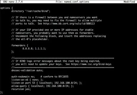 Debian dns сервер