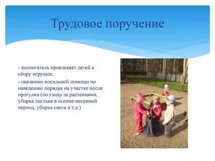 Компоненты прогулки в детском