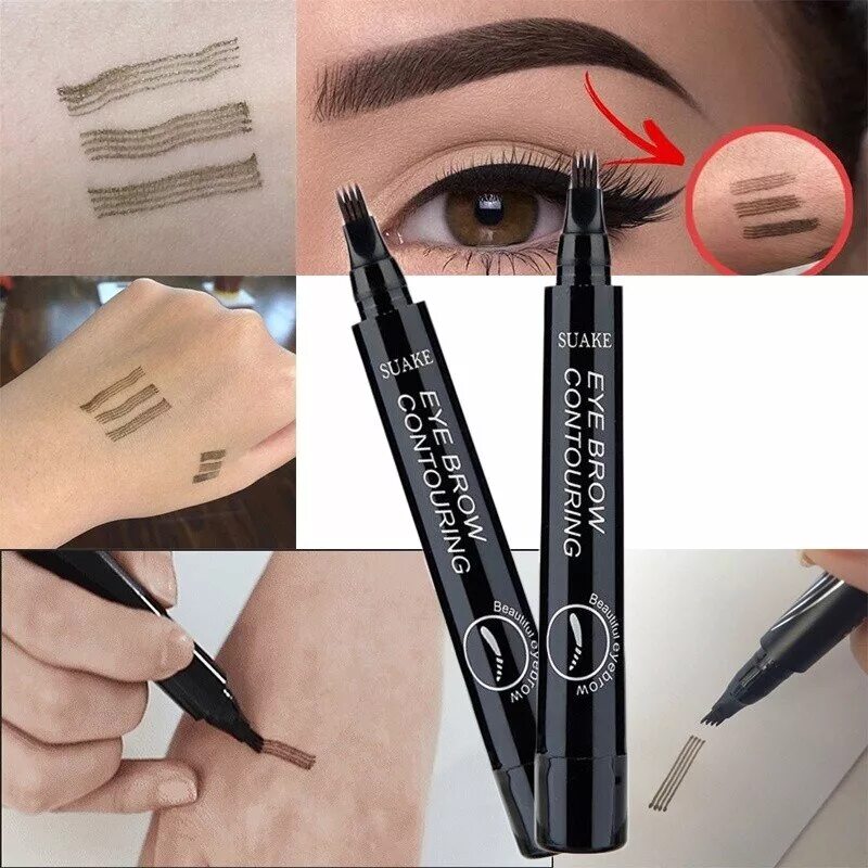 Как пользоваться карандашом для бровей. Маркер для бровей microblade effect. topface маркер для бровей с щеточкой тон 001-pt616 eyebrow styler pen. водостойкий карандаш для бровей с эффектом татуажа. маркер для бровей `novo` tattoo brow тон 04.