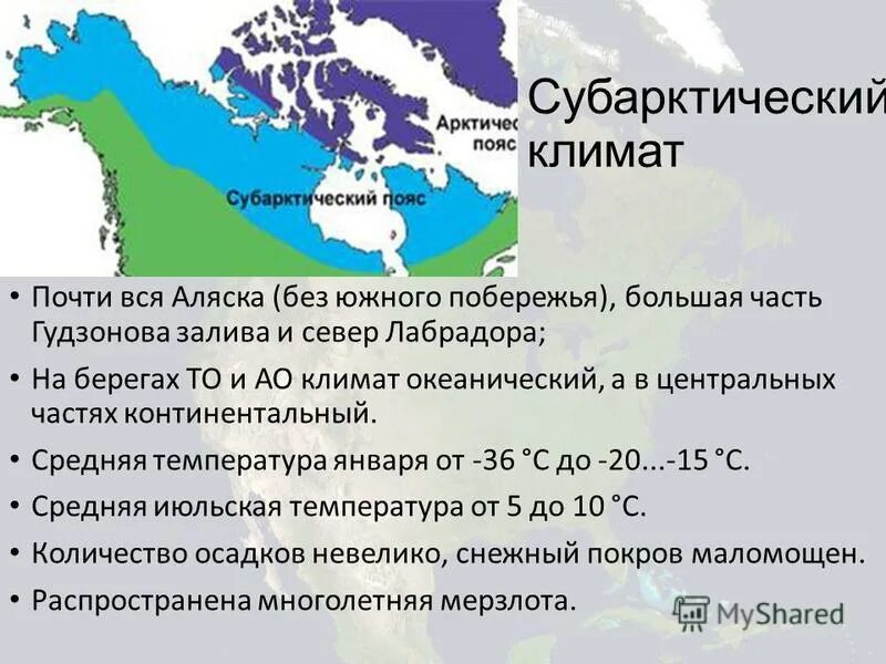 Климат северной америки зимой и летом. Арктический и субарктический климат характеристика. Субарктический климат характеристика. Субарктический климат России характеристика. Субарктический пояс климат.