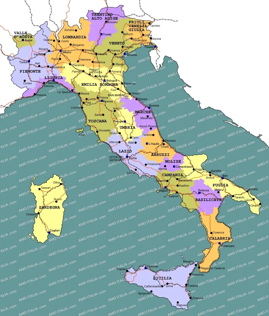 Италия части страны. Политическая карта Италии. Карта Италии с городами. Карта Италии с провинциями и городами. Италия картасы.