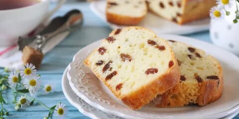 Нежный творожный кекс с изюмом