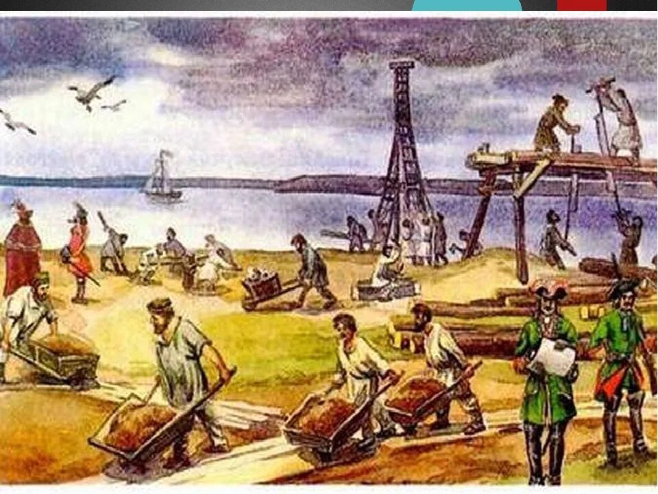 Вид петербург. 1703 основание санкт-петербурга. Махаев м. Первые люди петербурга. Петр 1 на строительстве петербурга.