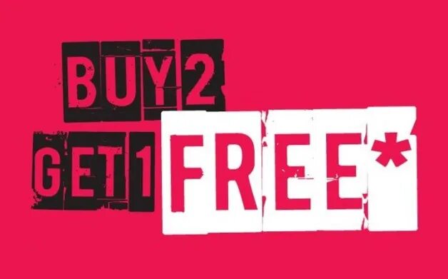 Get 1 get 4. Buy one get one free. buy 2 get 1 free. buy two get one free. 2-buy.