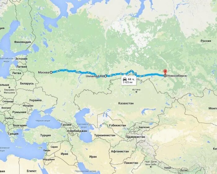 Сколько км между москвы новосибирск