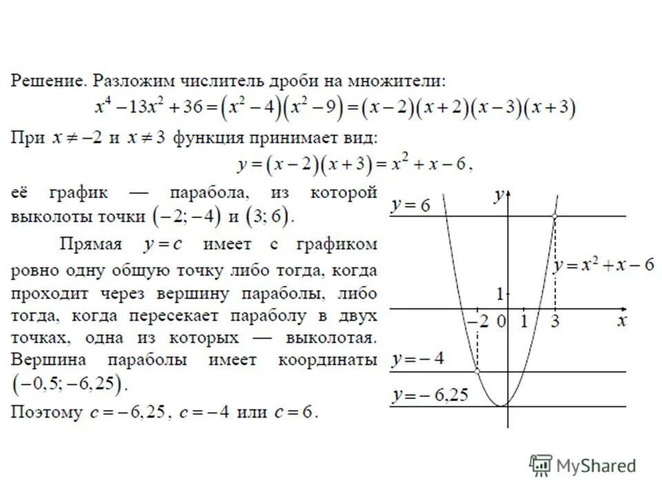 При каких значениях p прямая y