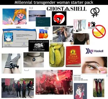 Millennial transgender woman starter pack : transgendercirclejerk.