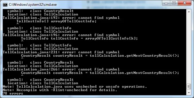 Cannot find symbol variable