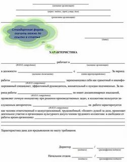 Характеристика 7 класса пример готовый