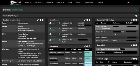 Pfsense интерфейс