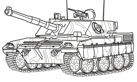 Машина танк раскраска