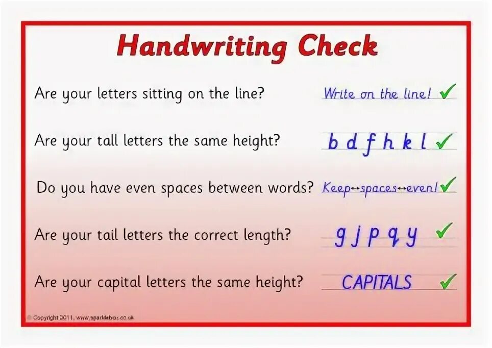Check your writing. Check your writing