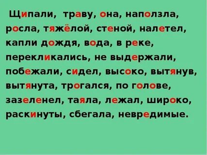 Поставить ударение трава