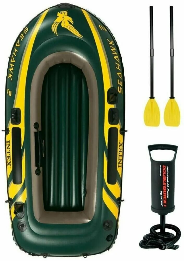 Лодка Intex Seahawk 2. Лодка Intex Seahawk 2 Set. Intex Seahawk 68347. Надувная лодка Intex (Интекс) Seahawk 2 (68347).