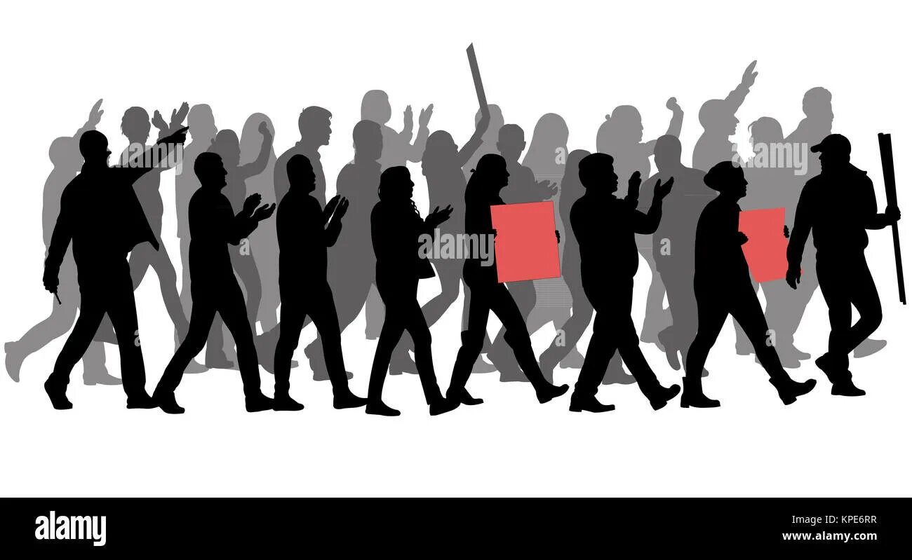 Небольшая группа людей для выражения протеста. Демонстрация силуэт. силуэт толпы. силуэты людей на демонстрации. протест силуэт.