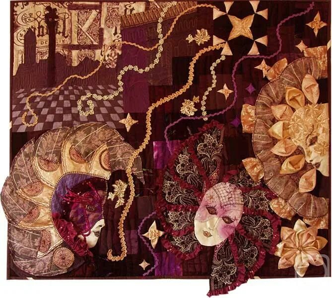 Художественное шитье. Музей золотного шитья торжка. Итальянская техника трапунто. Художественное шитье. Арт-текстиль в технике крейзи-квилт.