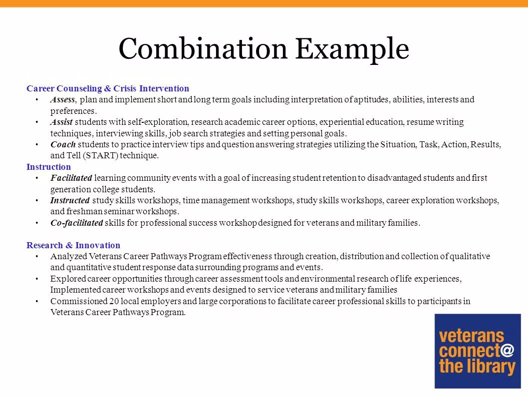 Combination examples