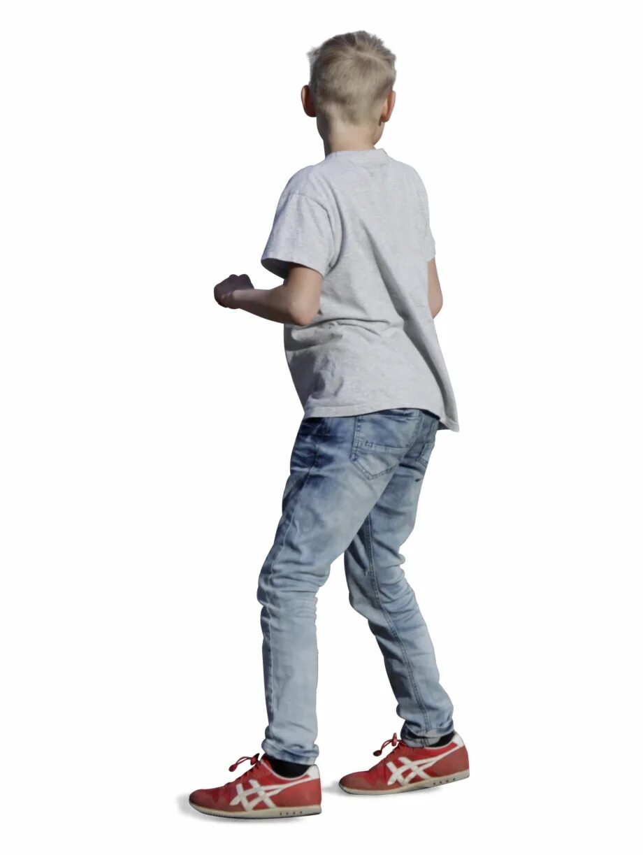 Человек в лесу. Подросток в полный рост. Мальчик стоит спиной. Ребенок отвернулся. Спина человека.