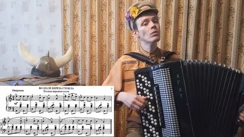 Белая береза на баяне