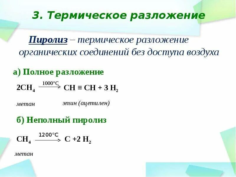 Полная схема метана