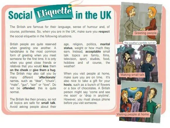 Английский спотлайт 8 класс стр 112. Текст social Etiquette in the uk. Social Etiquette in the uk краткий пересказ. Social Etiquette in the uk. British social Etiquette.