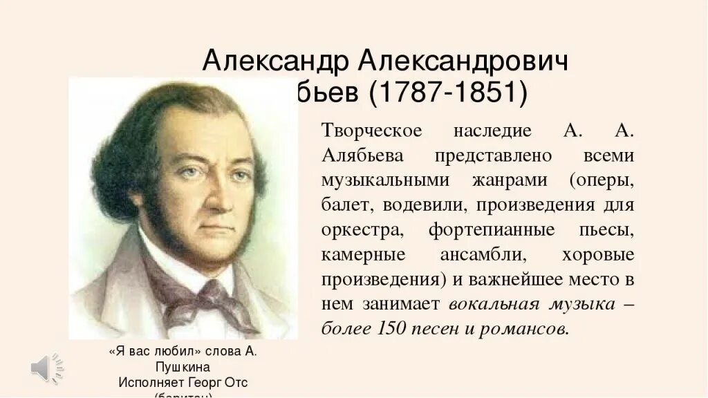 А.А. Алябьев (1787-1851). Алябьев композитор. Композитор Алябьев (1787 — 1851).