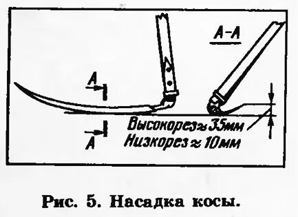 Регулировка косы