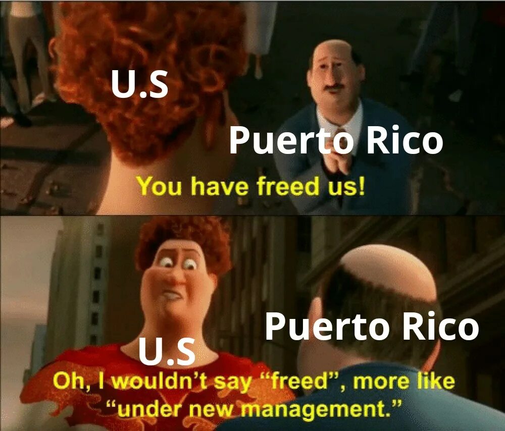 I wouldn. More like under New Management. More like under New Management meme. Under New Management meme. I wouldn't say freed, more like, under New Management..