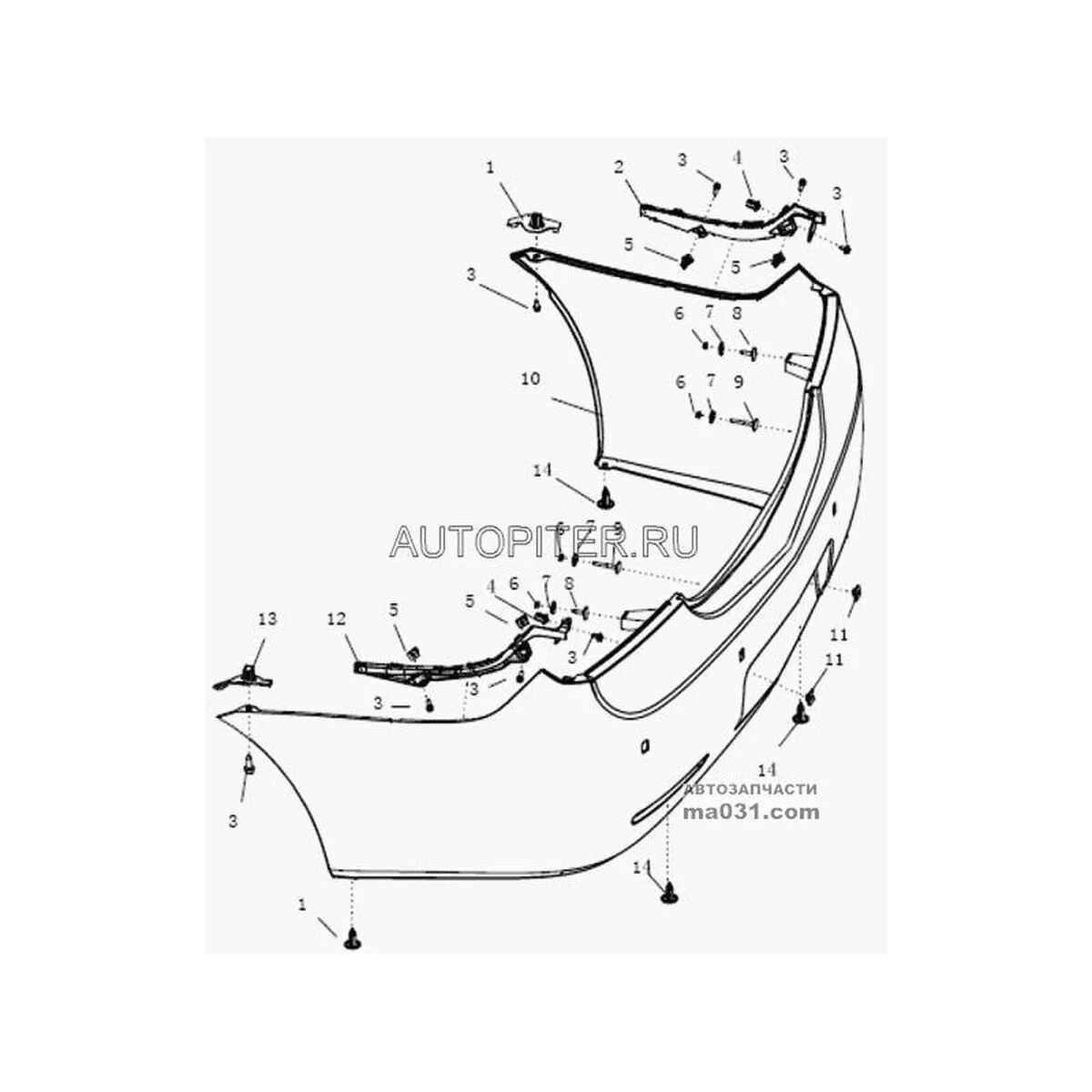 снять задний бампер джили