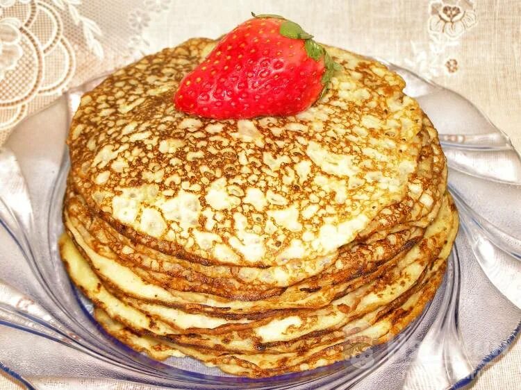 Заварные блинчики на кефире и кипятке - рецепт приготовления