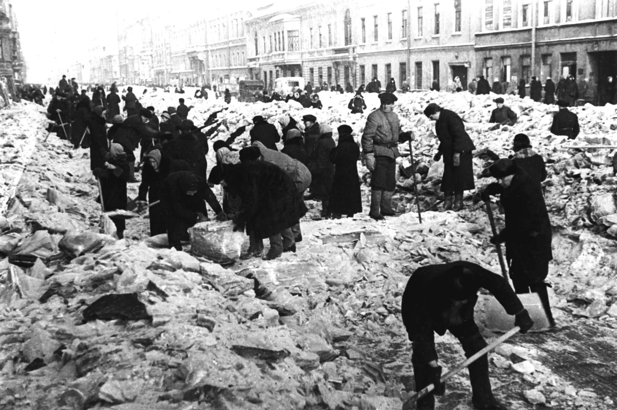 Улица блокады. Блокада Ленинграда 1941-1944.