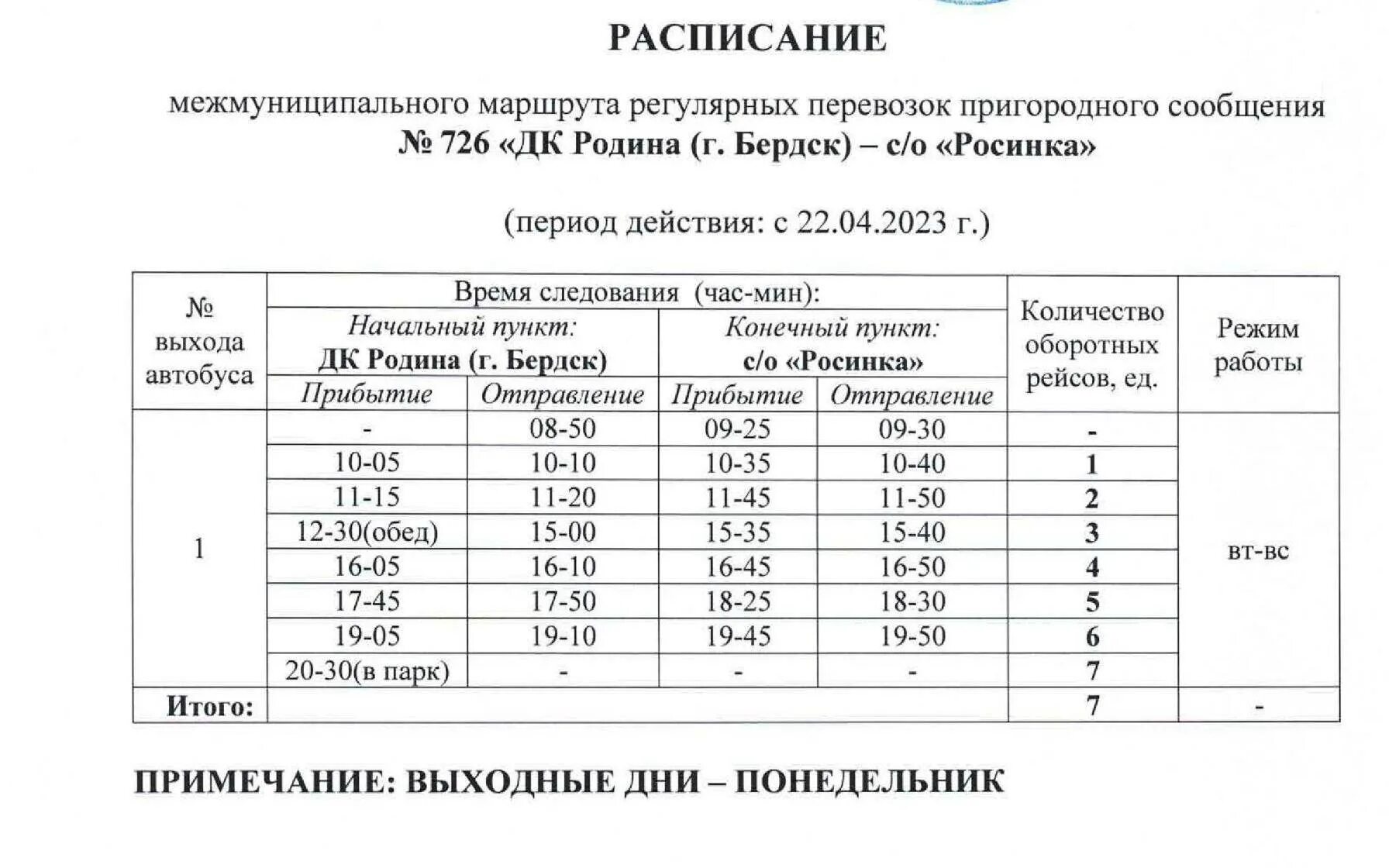 Расписание маршруток бердск искитим