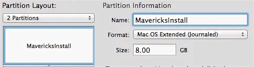 Partition name. Partition name