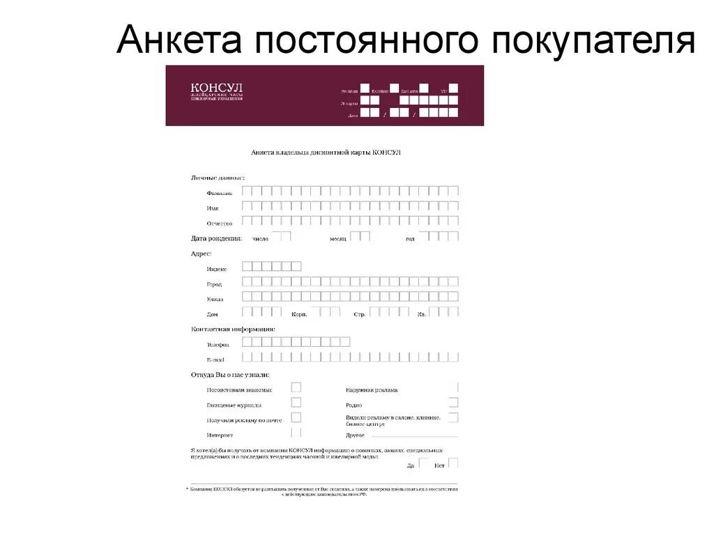 Анкетирование в книжном магазине