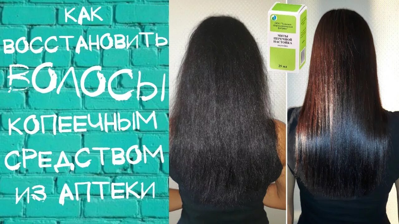 Перечная мята для волос до после Перечная мята для волос до после