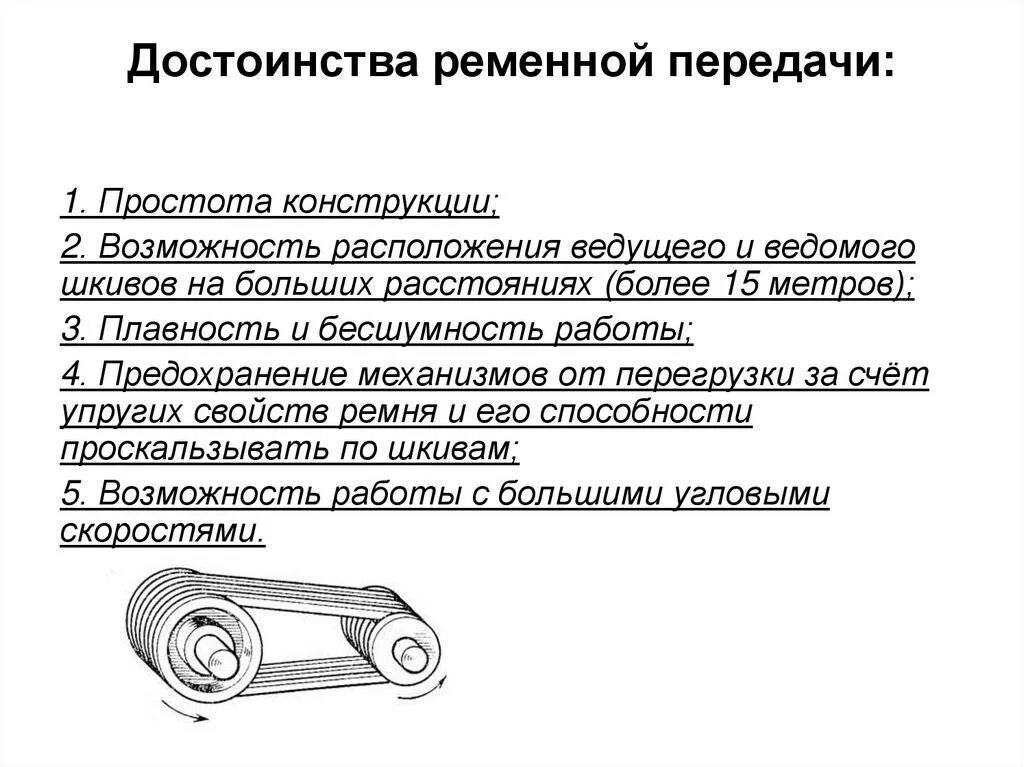 Достоинства и недостатки ременная. Ременная передача (шкив и ремень). клиноременные передачи конструкции ремней и шкивов. конструкция шкивов плоскоременных передач. принцип действия ременной передачи.