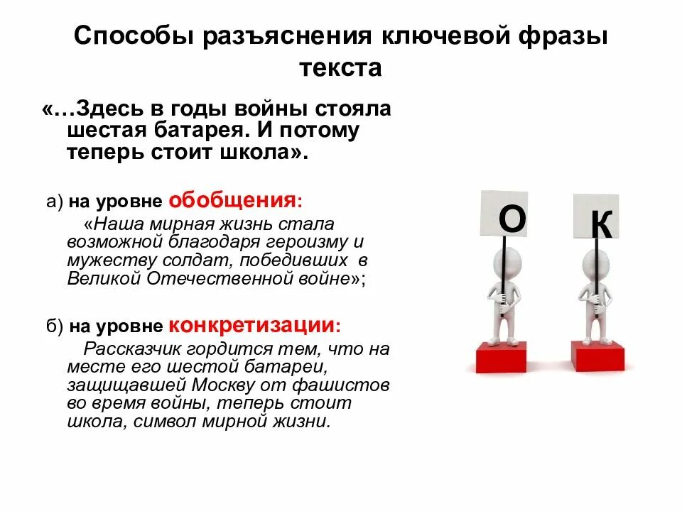 Метод разъяснения пример