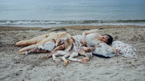 In her photographs, the Japanese artist Mari Katayama appears surrounded by...