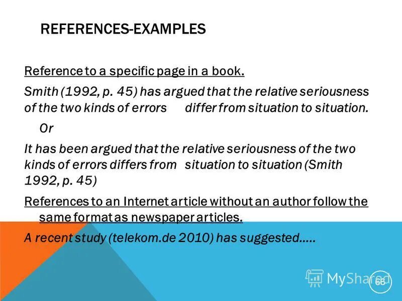 Reference example