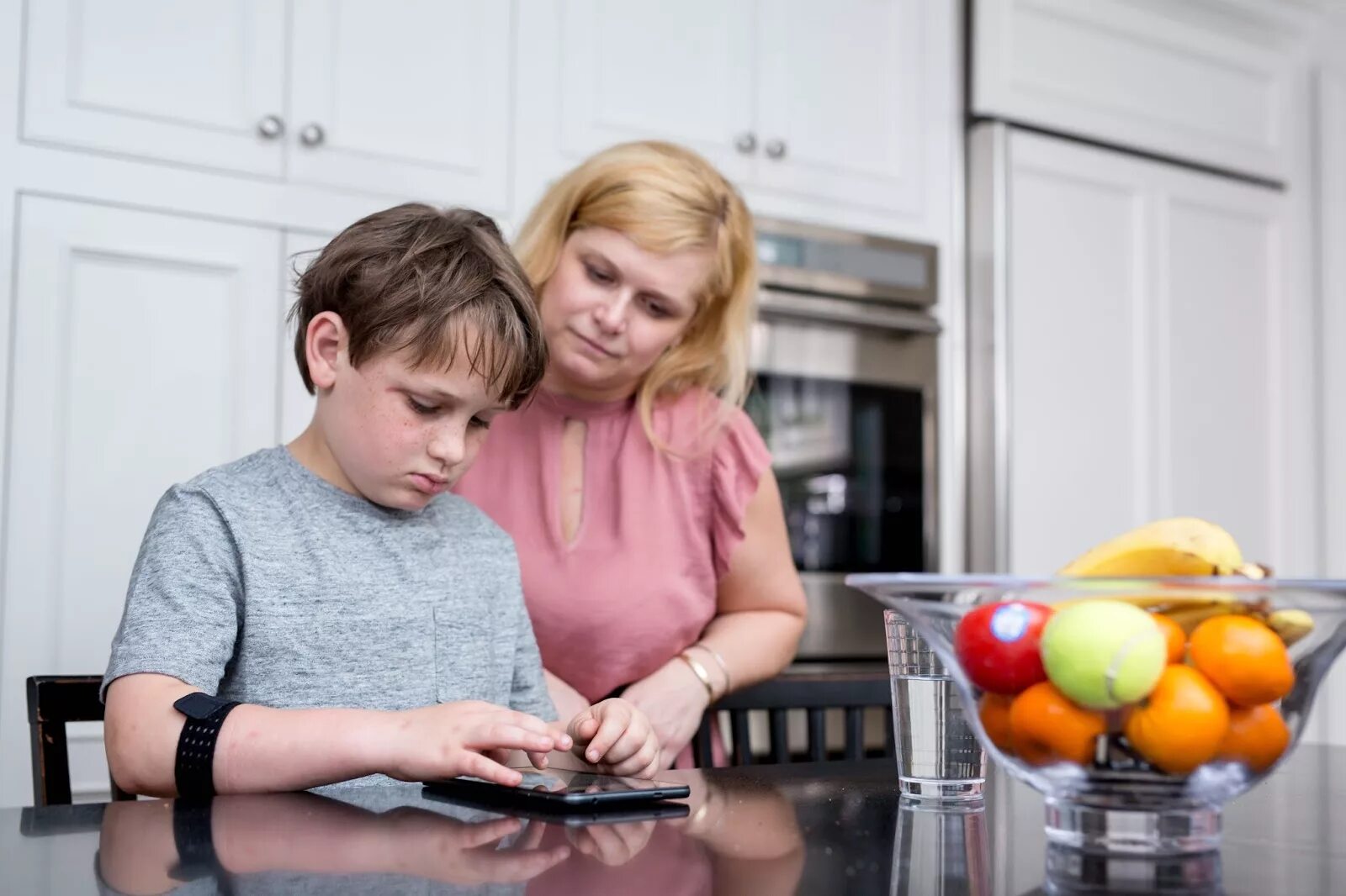 Mom son wife. Mother and son Kitchen talking. Angry mom son Kitchen.