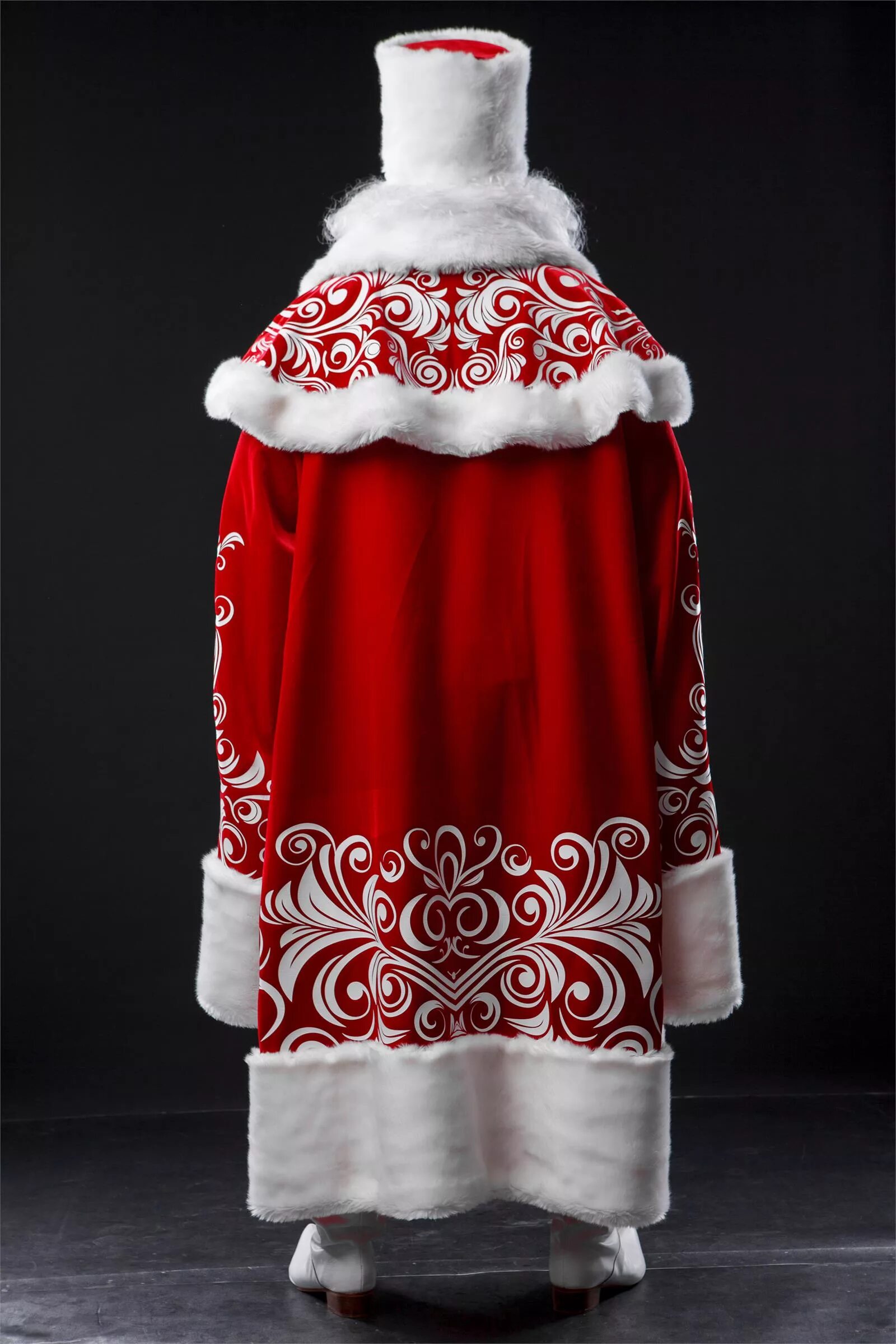 костюм дед мороз боярский (3024 к-22). шуба деда мороза для детей. красивые костюмы деда мороза и снегурочки. бархатный костюм санта клауса. верхняя одежда деда мороза.