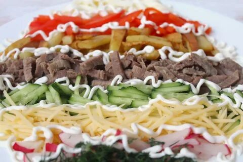 Салат полосками